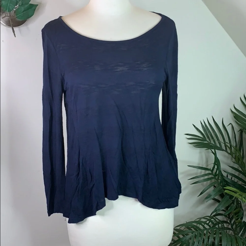 Tahari Burn Out Navy Top S 🧜🏻♀️ - Picture 1 of 6